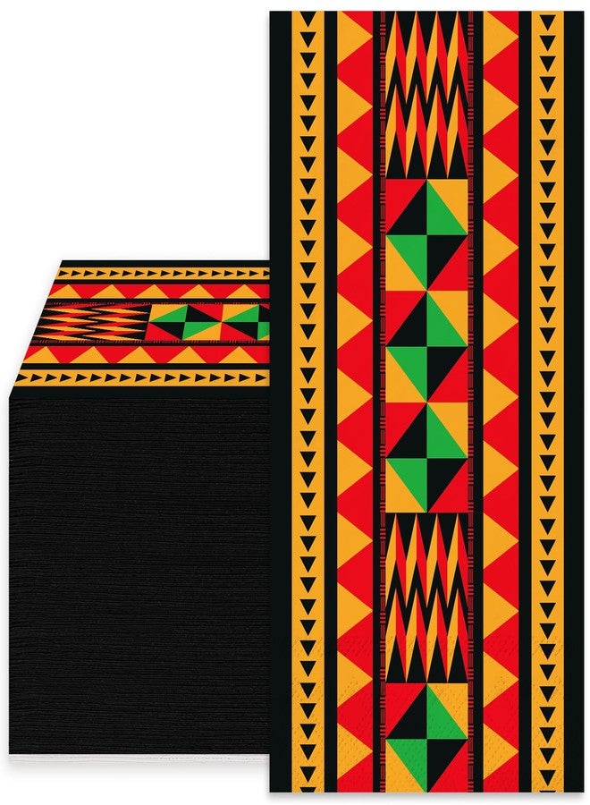 Whaline 80Pcs Black History Month Guest Paper Napkin Black History Month Disposable Guest Hand Towel African Heritage Holiday Bathroom Napkin for Juneteenth Kwanzaa Party Table Decor - Image 1